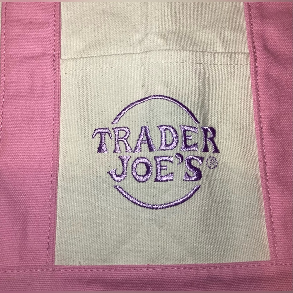 Trader Joe's Pastel Mini Canvas Tote Bag - Picture 6 of 8